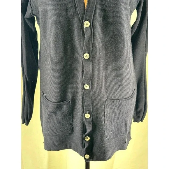 Takeshy Kurosawa Cardigan Men's XXL Black Merino Cashmere Blend NWT Italian Lux